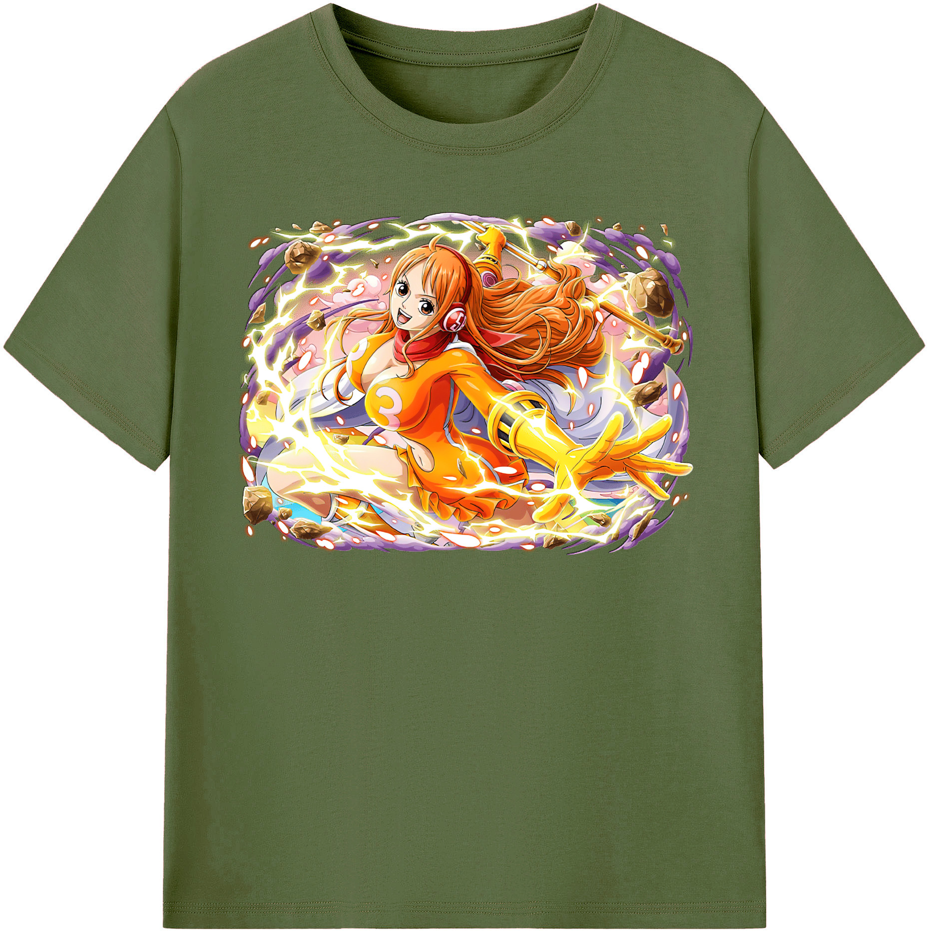 ワンピース ナミ ONE PIECE Nami 綿100％半袖Tシャツ（フロントプリント）